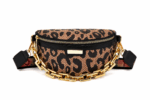 Sac banane léopard femme marron clair
