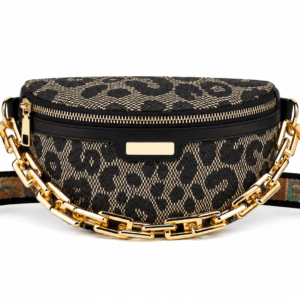 Sac banane léopard femme noir – forme souple