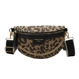 sac banane femme léopard noir
