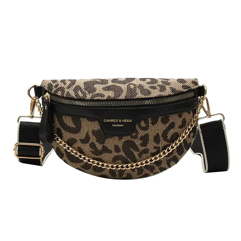 sac banane femme léopard noir