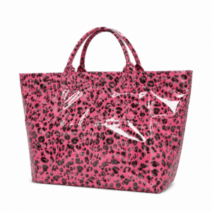 sac cabas léopard rose