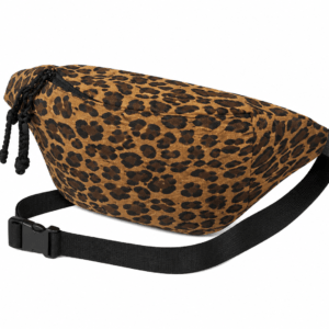 Sac banane léopard femme marron en toile