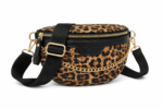 Sac banane léopard femme café