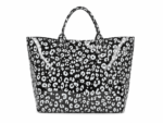 Sac cabas léopard femme noir en polyester