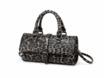 Sac à main bandoulière léopard femme noir en cuir