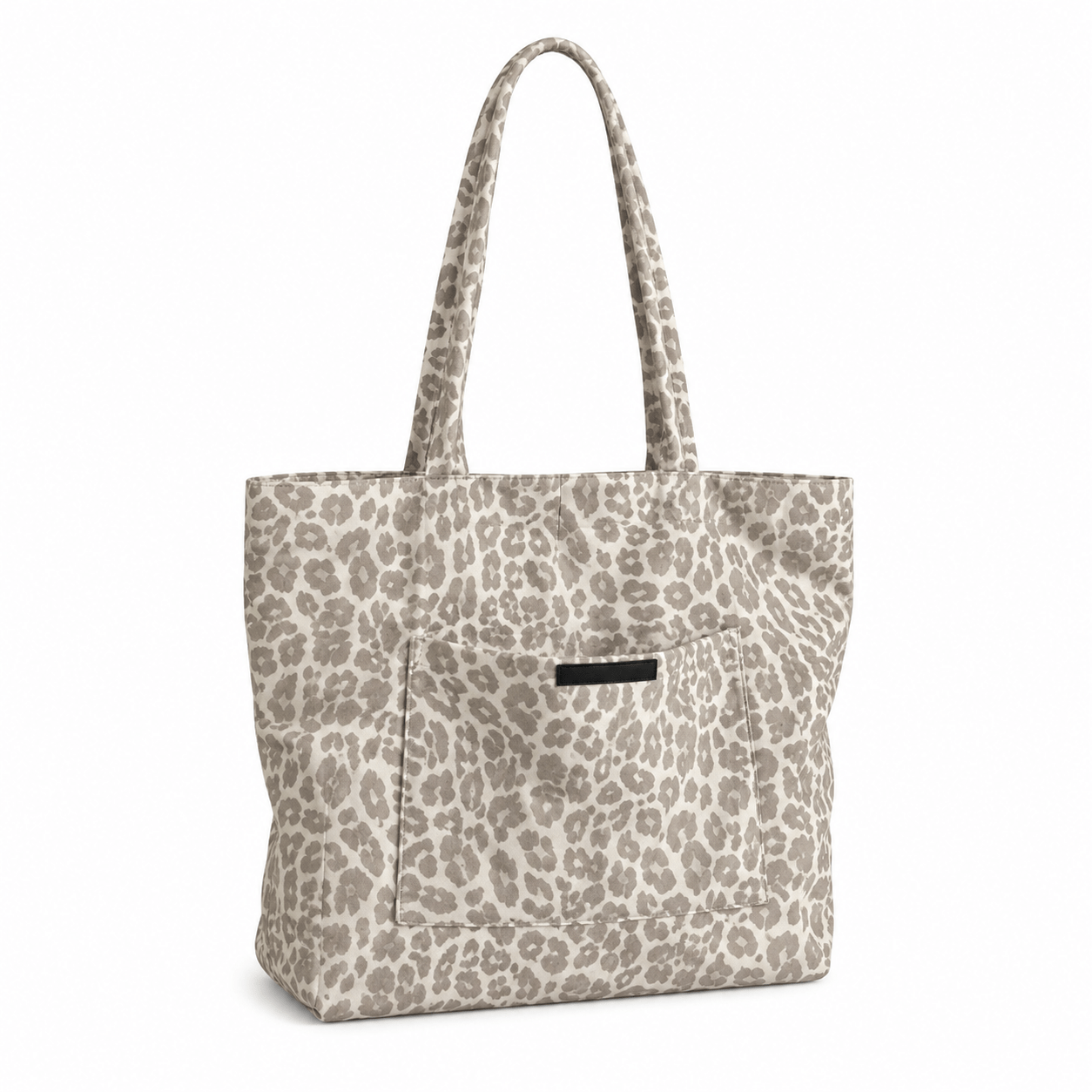 Sac cabas léopard femme blanc en polyester