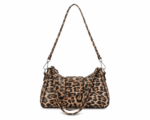 Sac à main bandoulière léopard femme marron en polyester