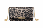 Sac à main bandoulière léopard femme gris en polyester