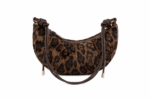 Sac à main bandoulière léopard femme marron en polyester