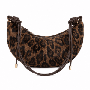 Sac à main bandoulière léopard femme marron en polyester