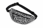 Sac banane léopard unisexe blanc en toile polyester