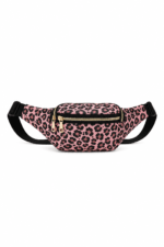 Sac banane léopard femme rose en nylon