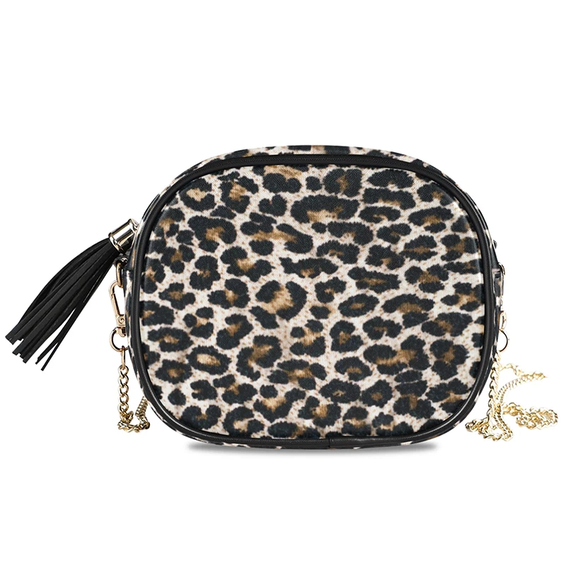 Sac a main bandoulière léopard Noir – Image 2