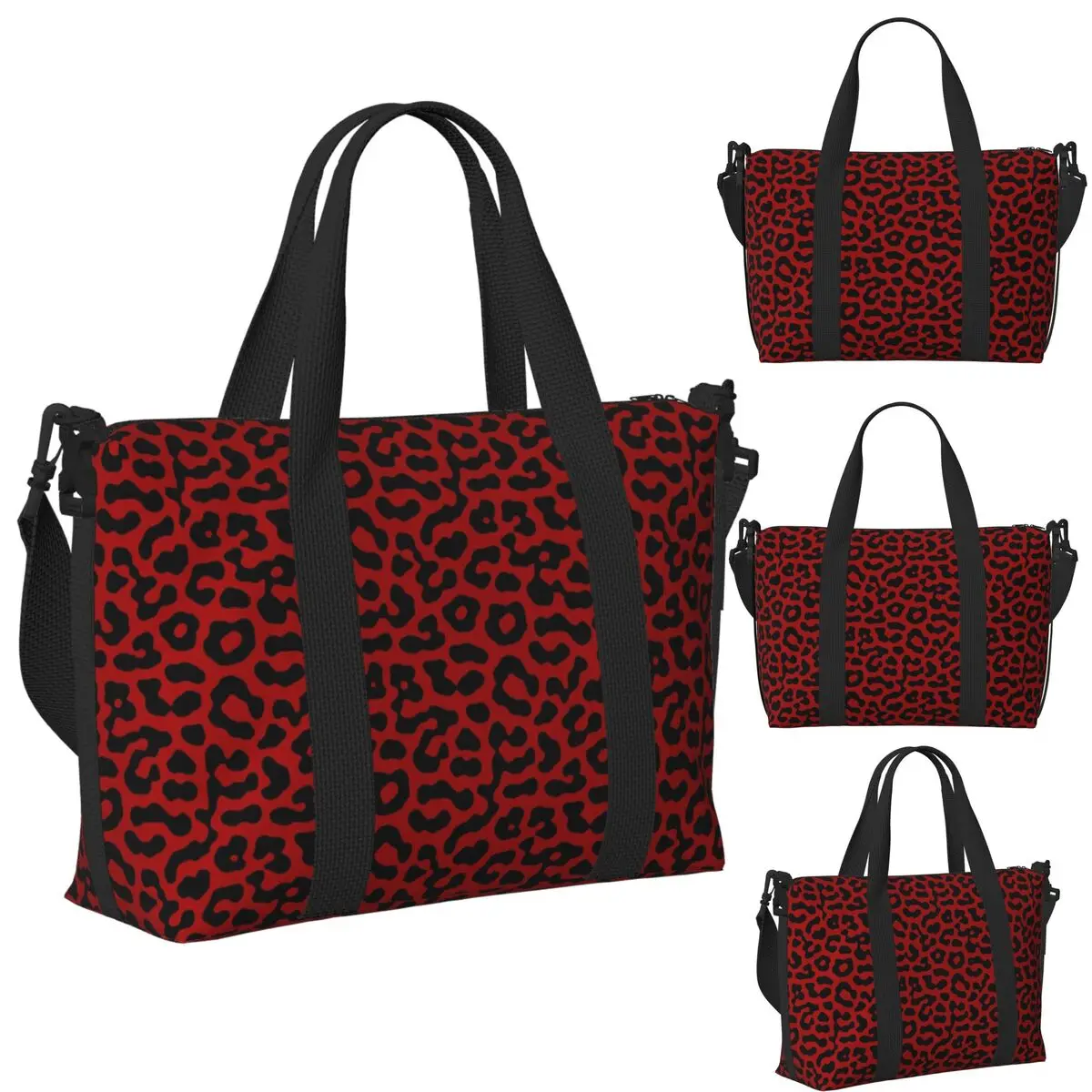 sac rouge leopard