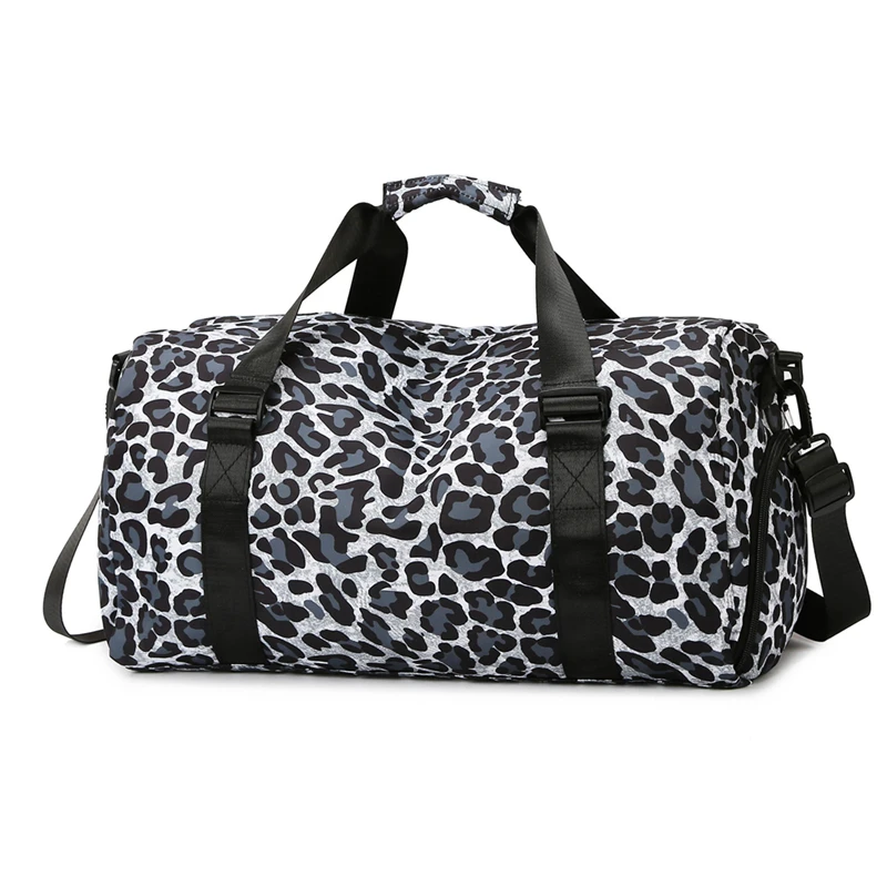 Sac de sport léopard Noir