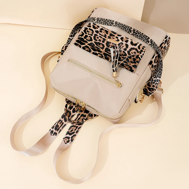 sac urbain motif léopard