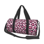 Sac de sport léopard femme rose – fermeture zippée, forme souple