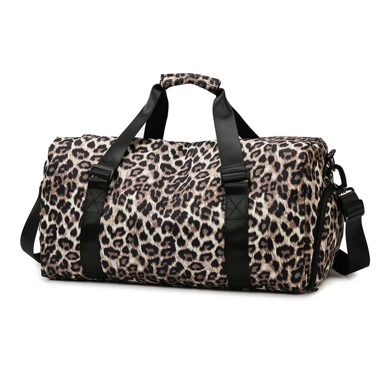 sac de sport motif léopard