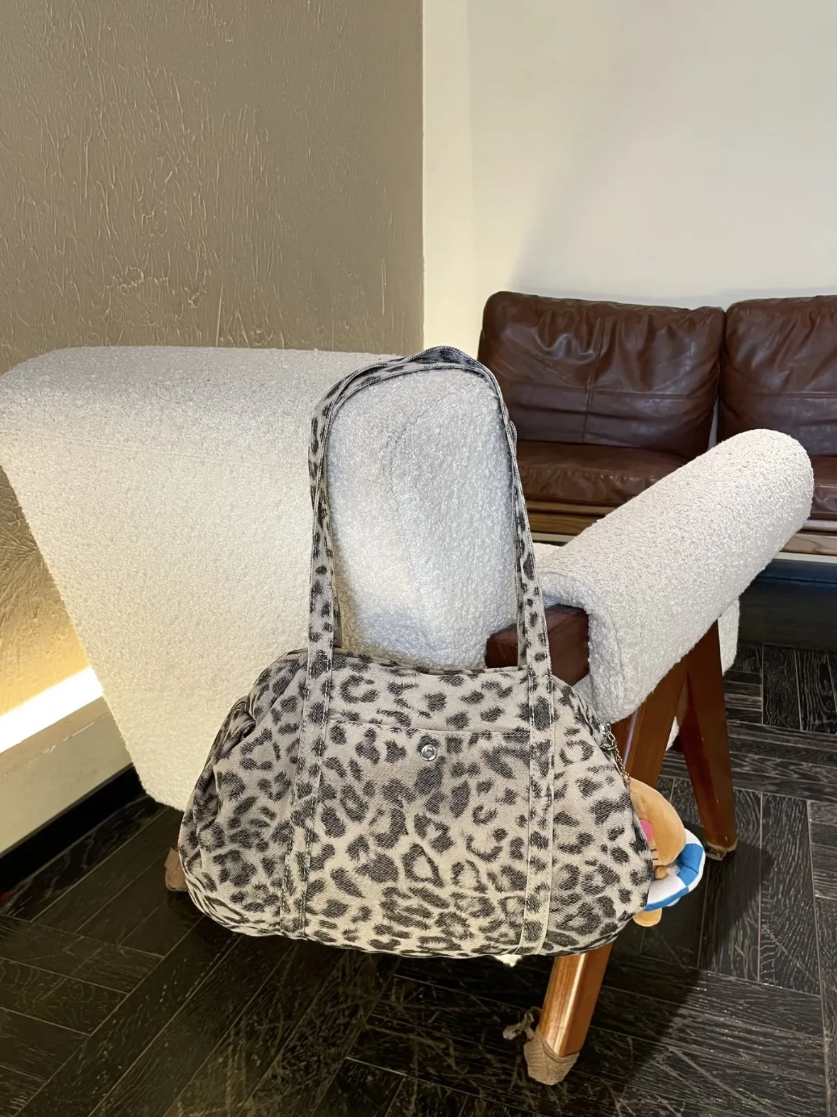 sac à épaule léopard