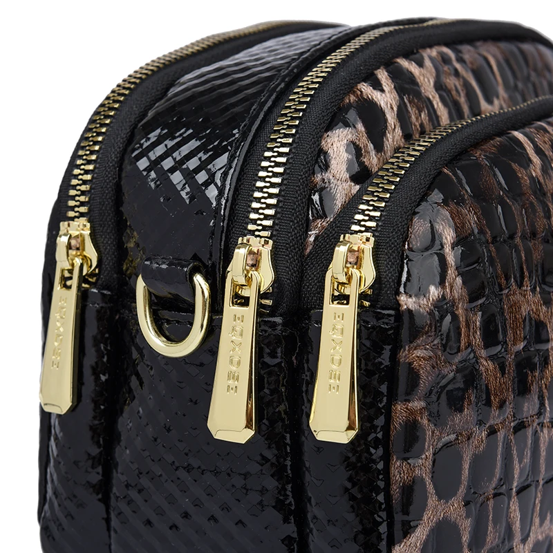 fermeture zip léopard