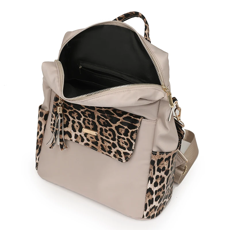 léopard blanc sac à dos