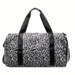 sac de sport léopard blanc noir