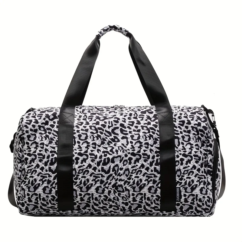 sac de sport motif léopard
