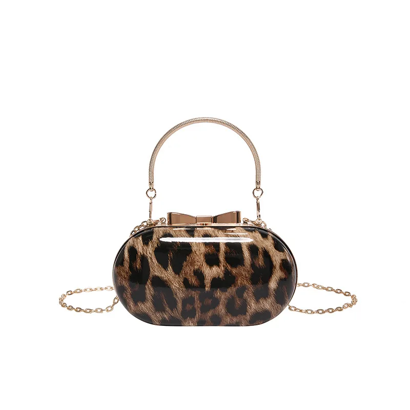 Sac a main bandoulière léopard marron