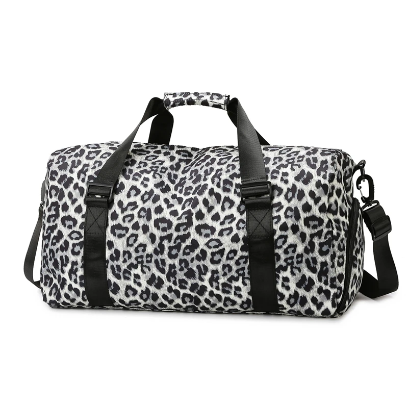 sac de sport leopard blanc