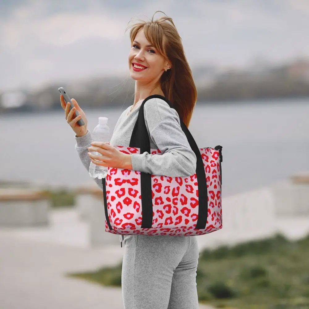 sac élégant rose léopard
