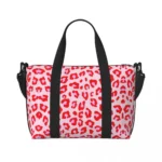 Sac de sport léopard rose