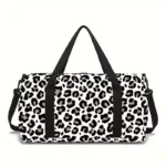 sac de sport léopard blanc gris