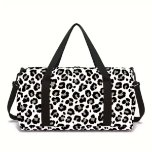 sac de sport léopard blanc gris