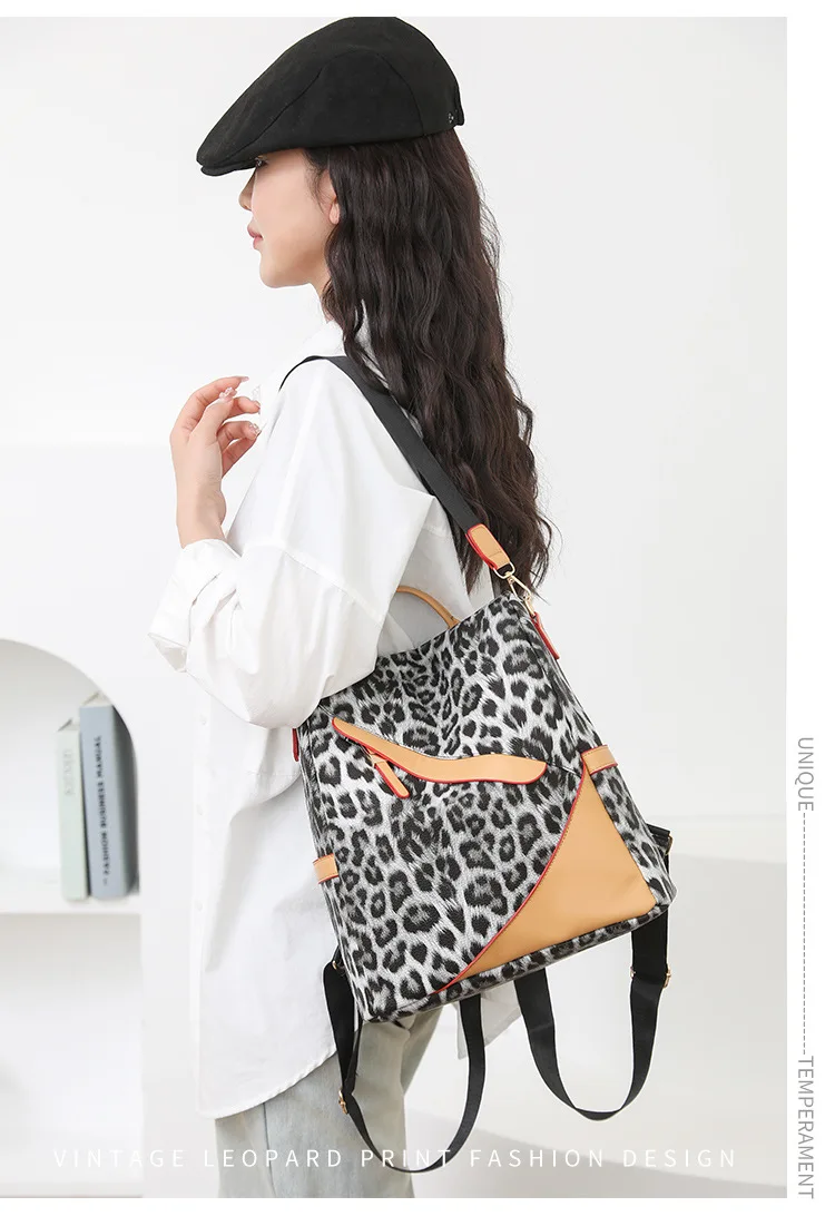 sac tendance motif léopard