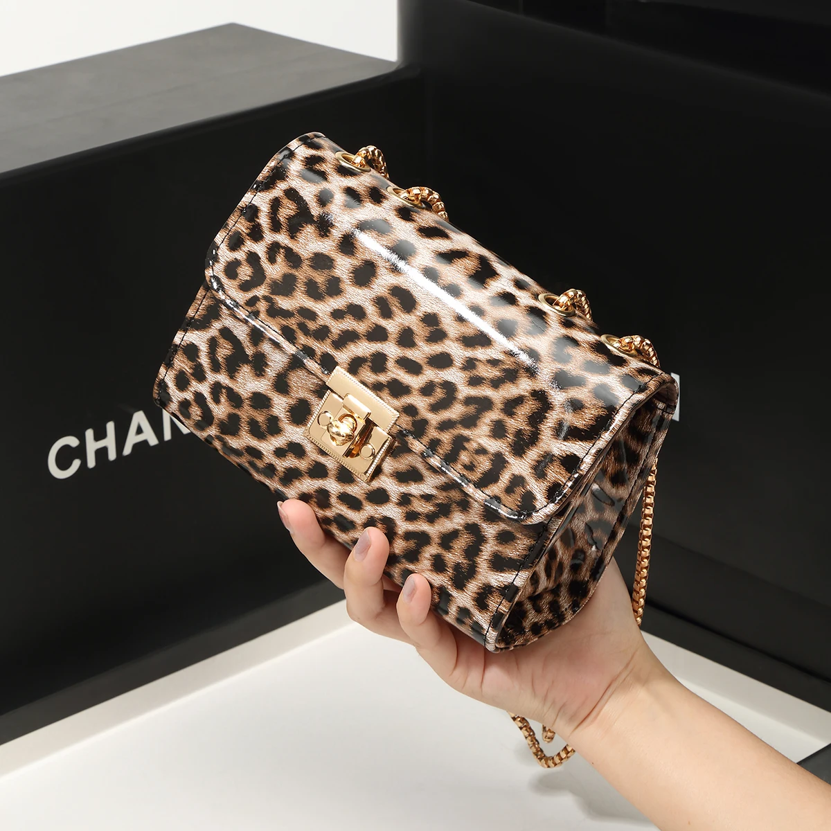 sac bandoulière leopard