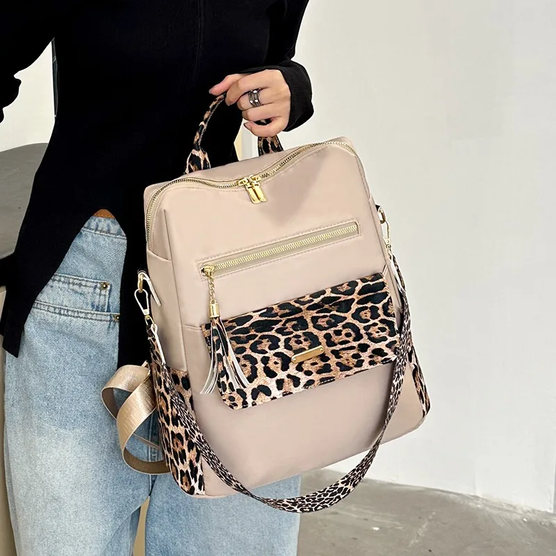 motif léopard blanc sac