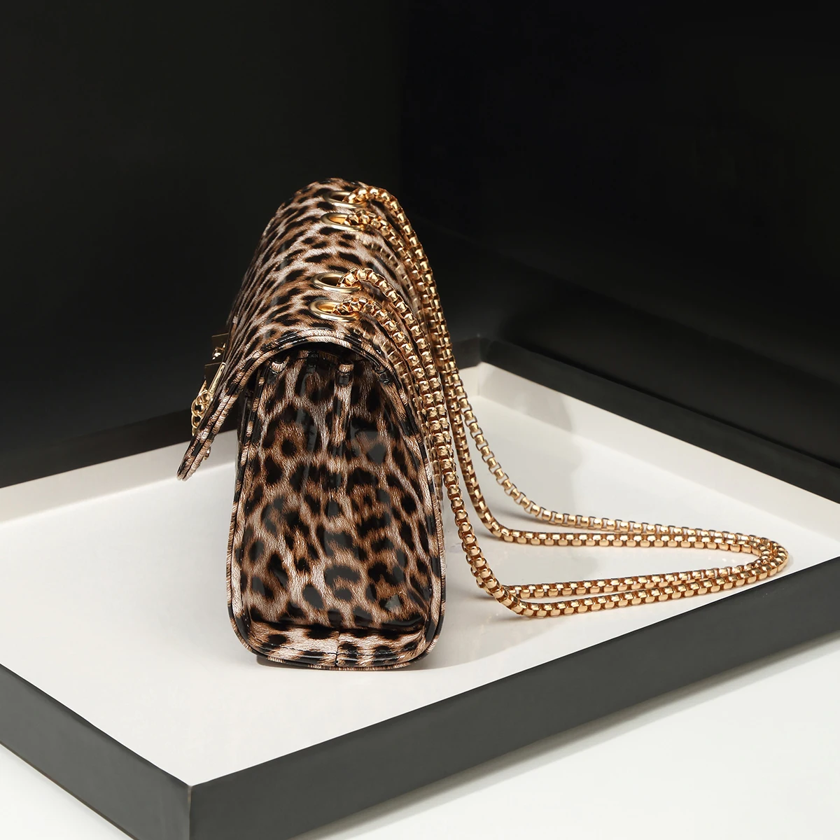 Sac Léopard marron féminin