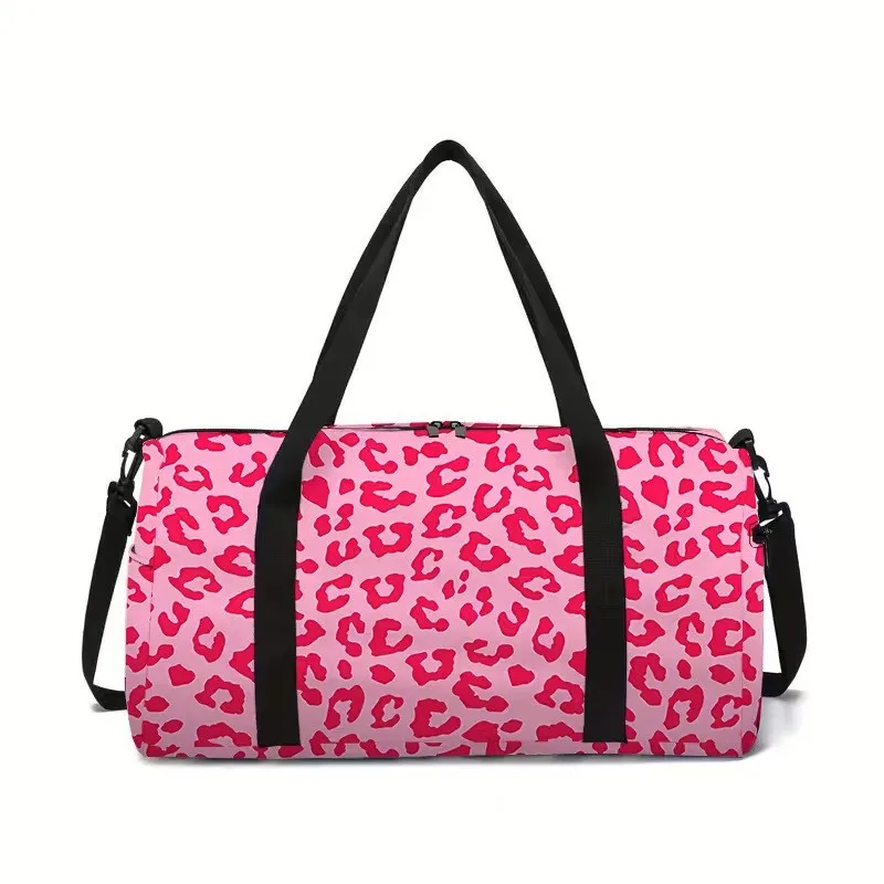 sac de sport rose leopard
