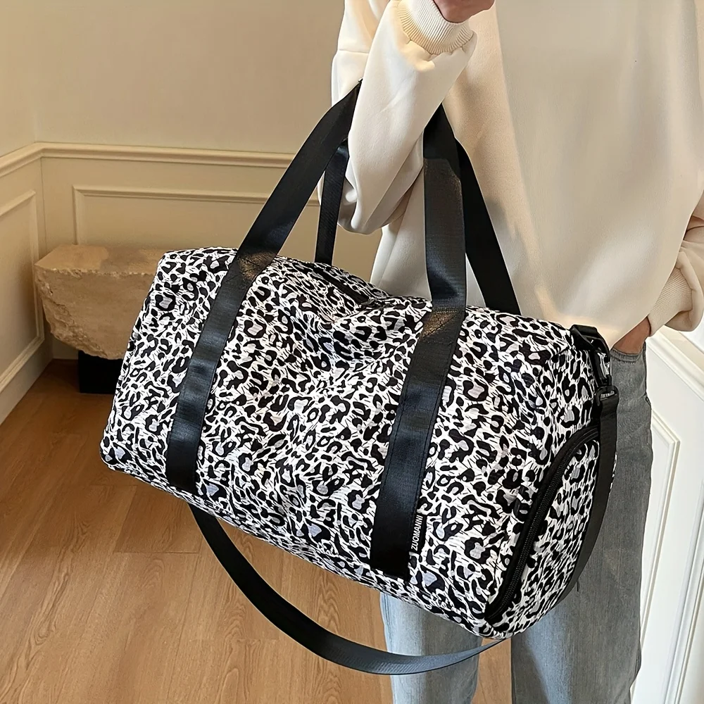 sac design léopard noir blanc