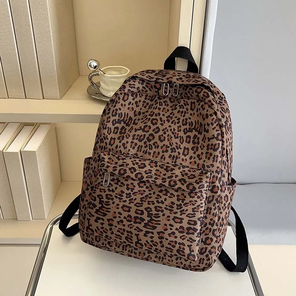 sac a dos léopard Marron