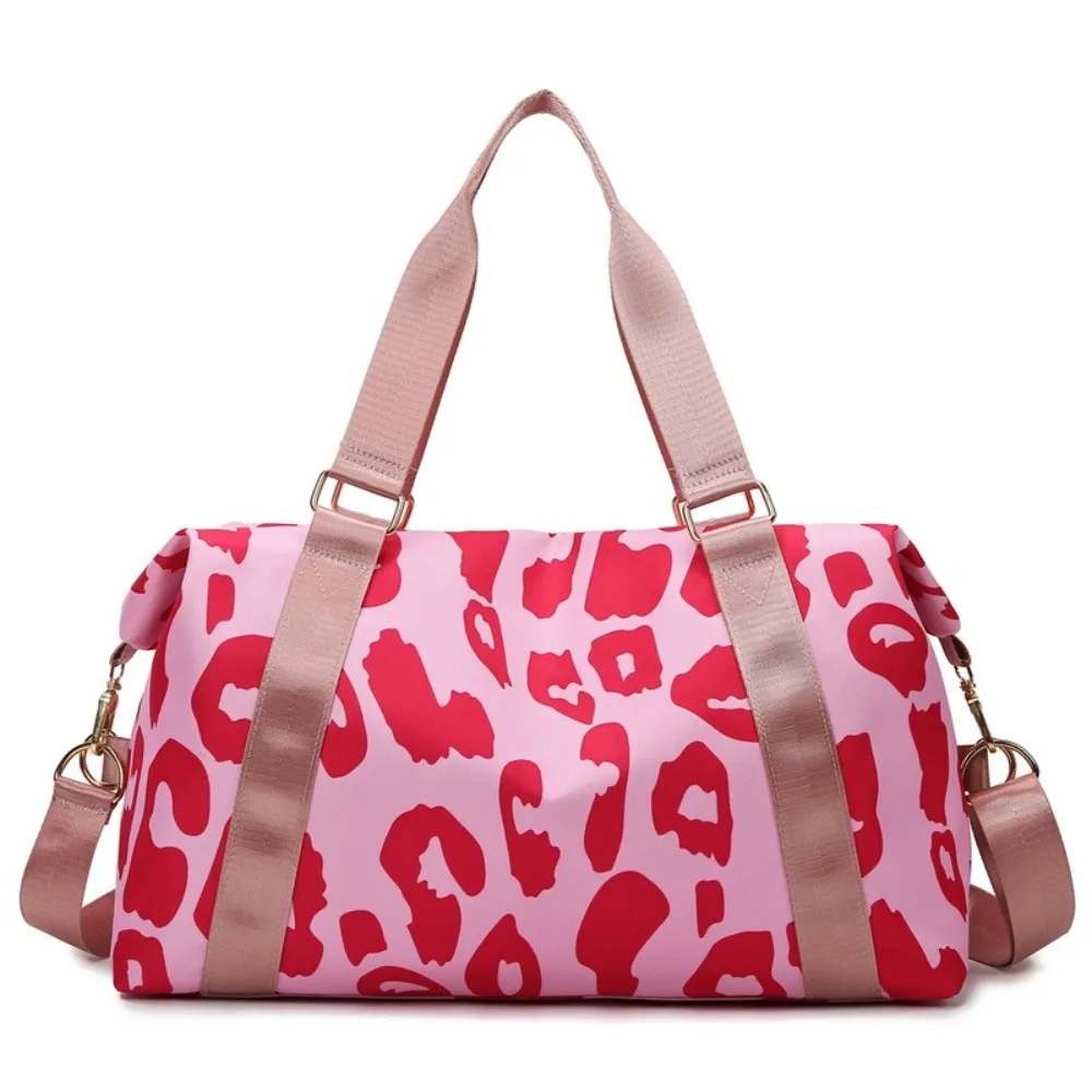 sac de sport femme léopard rose