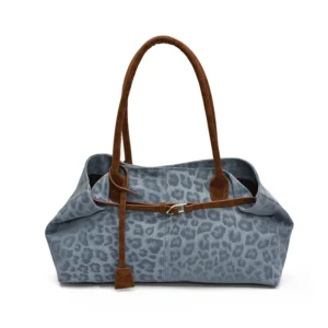 sac à main bleu léopard