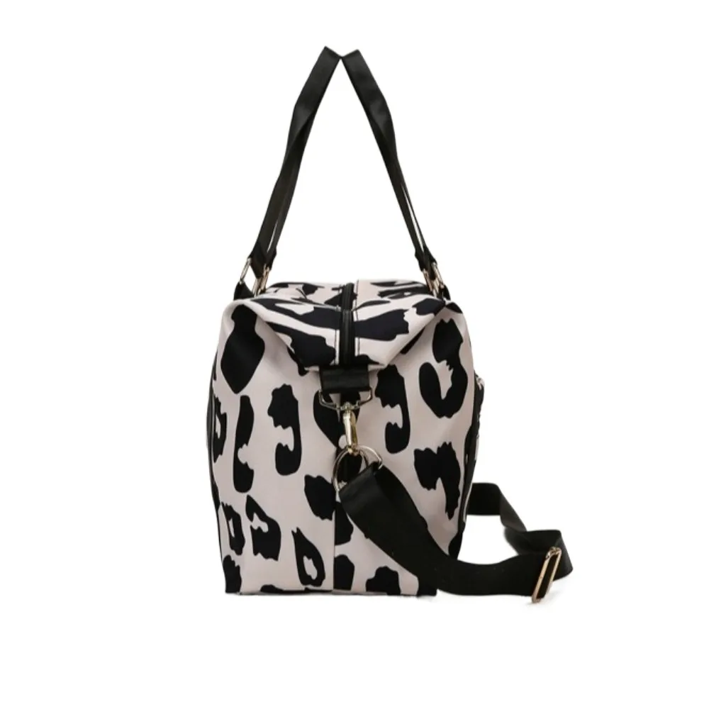 sac noir léopard