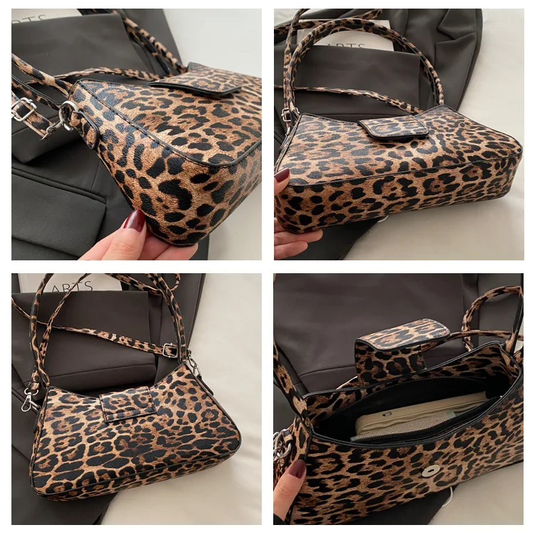 sac marron leopard