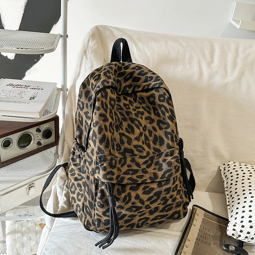 sac a dos léopard Marron clair