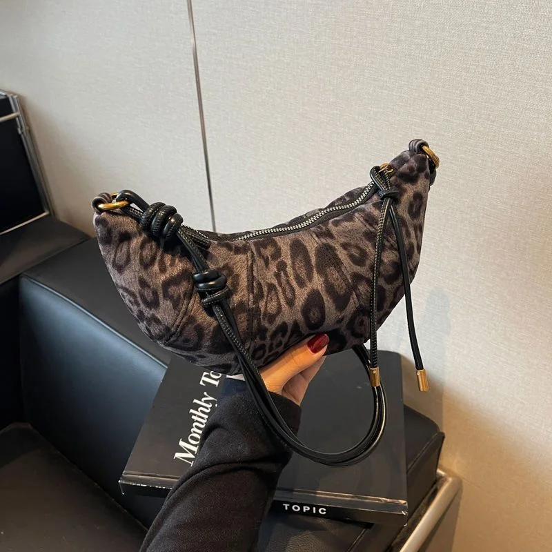 sac épaule motif léopard