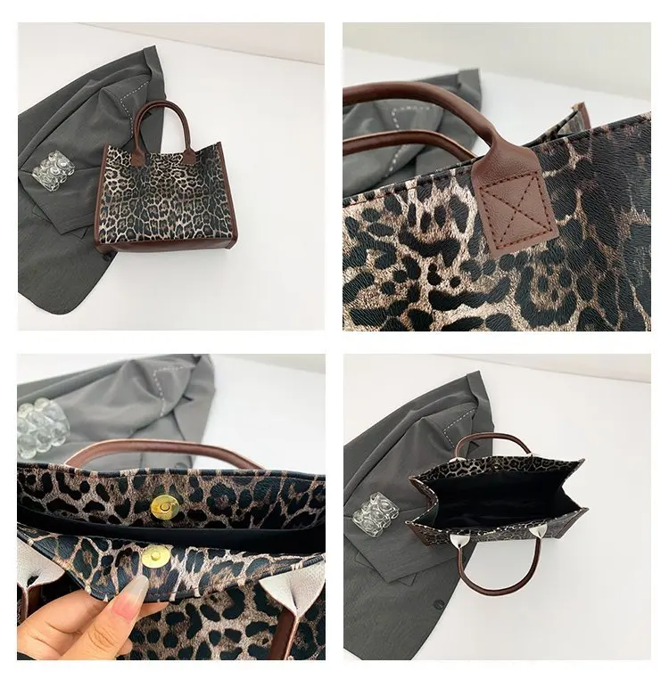sac élégant motif léopard