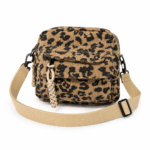 sac bandoulière léopard marron