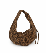 Sac bandoulière léopard unisexe marron en polyester
