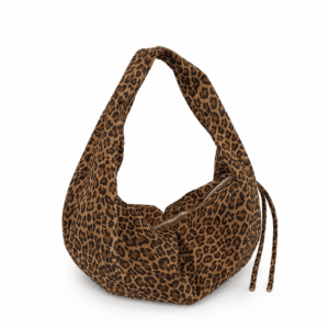 Sac bandoulière léopard unisexe marron en polyester